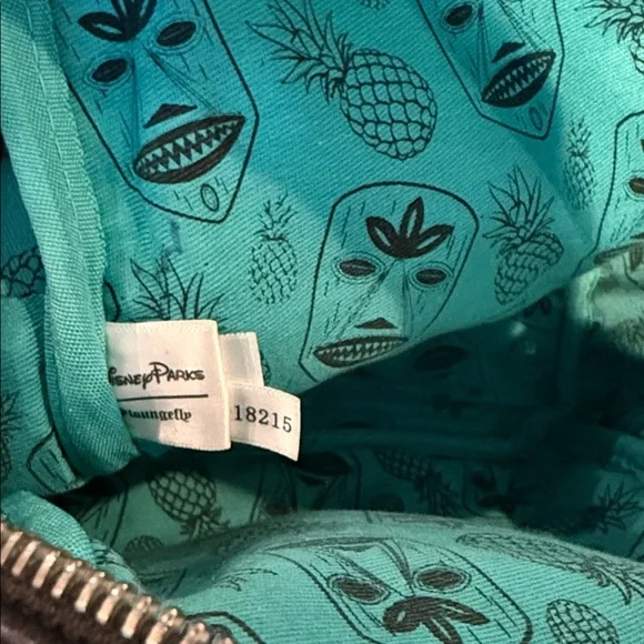 Disney LOUNGEFLY ? Teal Pineapple and Tiki Print Backpack  display picture 3